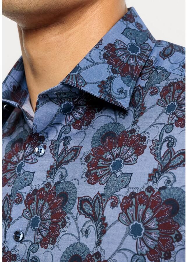 OLYMP Overhemd met lange mouwen Level Five body fit met modieuze print lange mouw