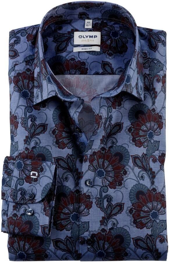 OLYMP Overhemd met lange mouwen Level Five body fit met modieuze print lange mouw - Foto 4