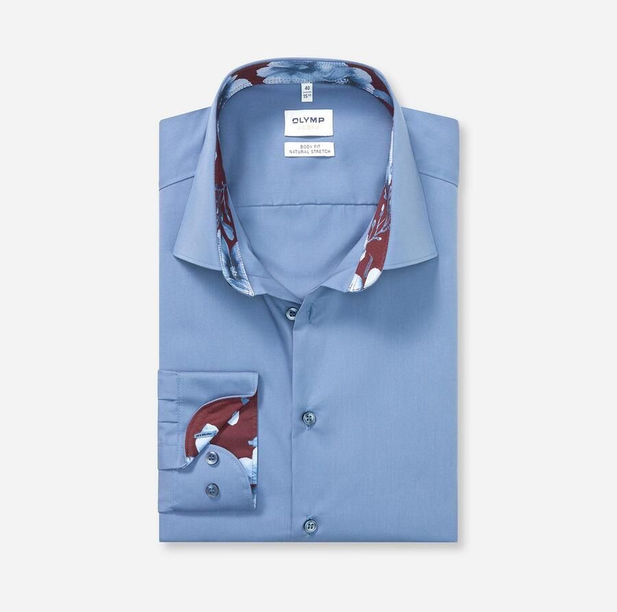 OLYMP Overhemd met lange mouwen Level Five Body fit New York Kentkraag zakelijk overhemd effen - Foto 4
