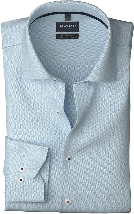 OLYMP Overhemd met lange mouwen Luxor 24 Seven Climate Control modern fit zakelijk overhemd Global Kentkraag - Foto 3