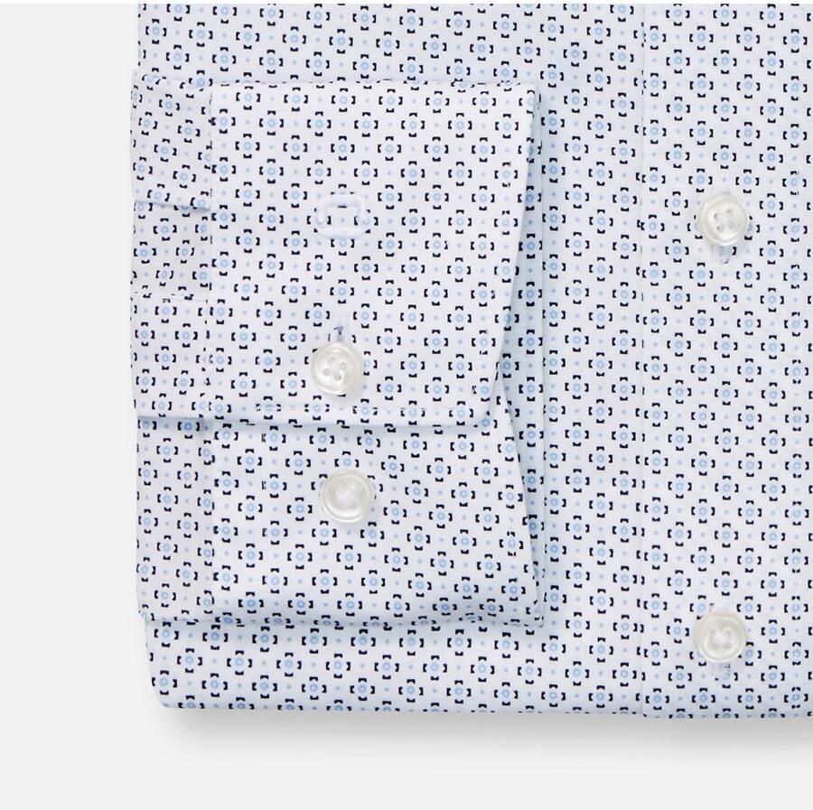 OLYMP Overhemd met lange mouwen Luxor 24 Seven Modern Fit Ade d gedessineerd modern fit Jersey zakelijk overhemd