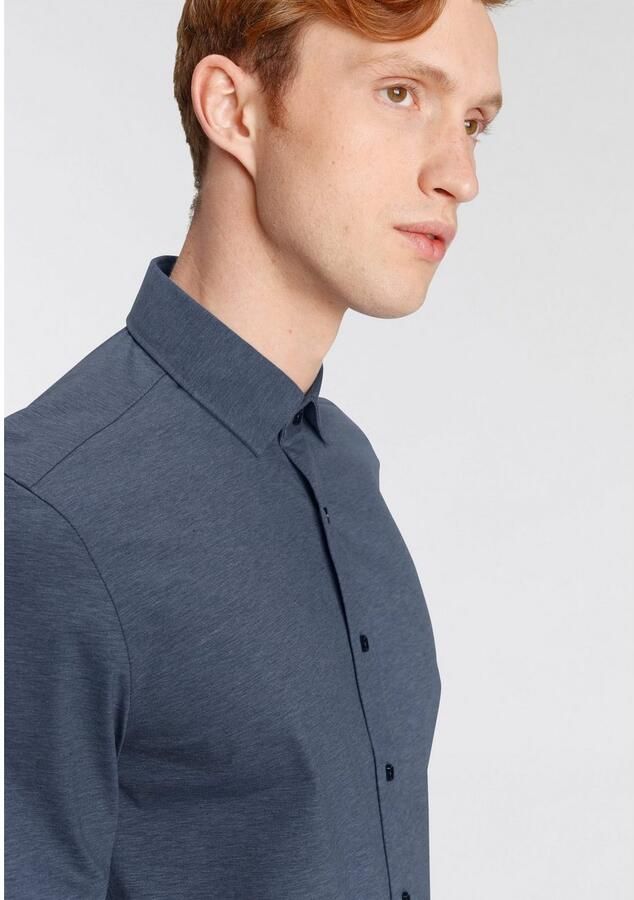 OLYMP Overhemd met lange mouwen Luxor 24 Seven modern fit jersey shirt met geurremmende materiaaleigenschappen - Foto 2
