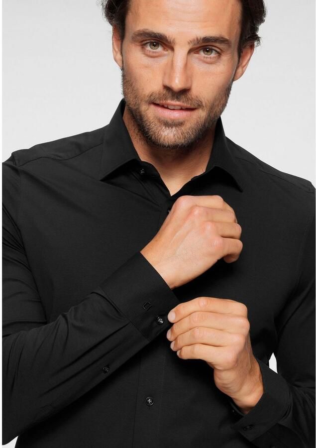 OLYMP Overhemd met lange mouwen Luxor 24 Seven modern fit jersey shirt met geurremmende materiaaleigenschappen - Foto 7