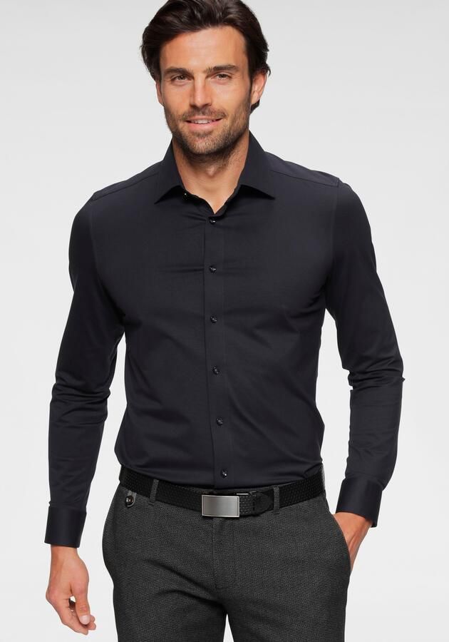 OLYMP Overhemd met lange mouwen Luxor 24 Seven modern fit jersey shirt met geurremmende materiaaleigenschappen - Foto 12