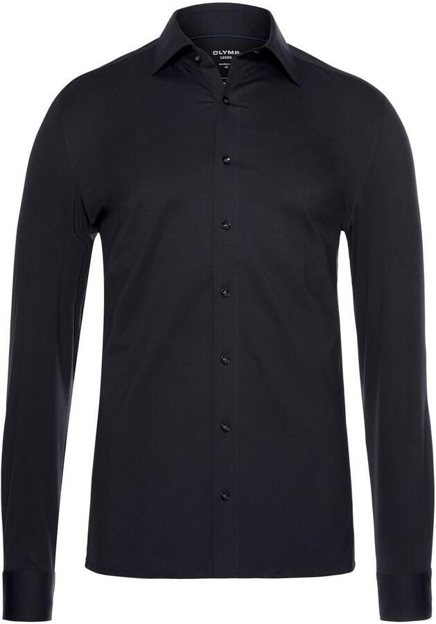 OLYMP Overhemd met lange mouwen Luxor 24 Seven modern fit jersey shirt met geurremmende materiaaleigenschappen - Foto 11