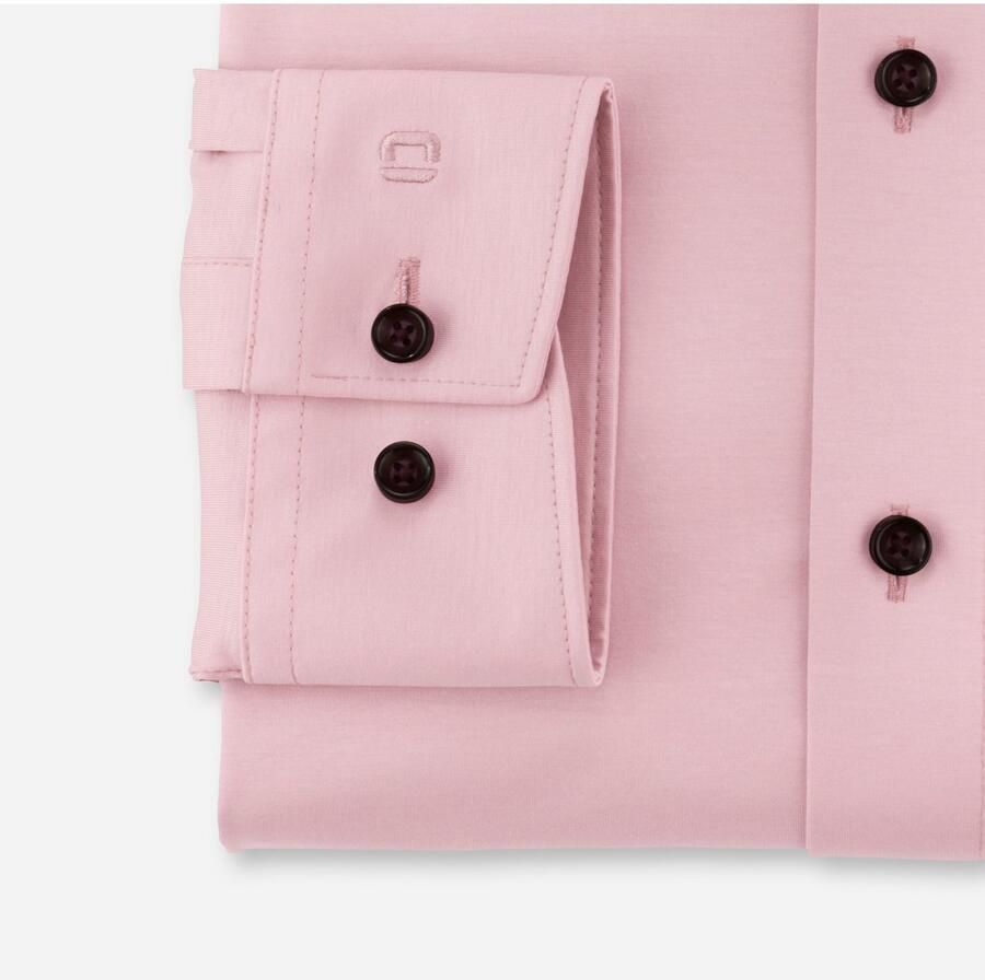 OLYMP Overhemd met lange mouwen Luxor 24 Seven modern fit jersey shirt met geurremmende materiaaleigenschappen