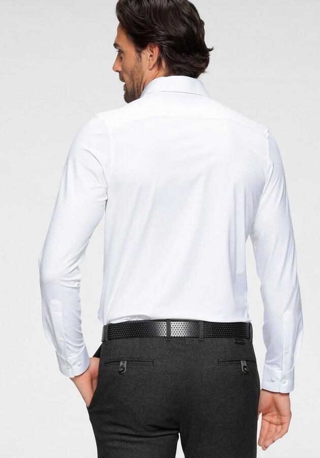 OLYMP Overhemd met lange mouwen Luxor 24 Seven modern fit jersey shirt met geurremmende materiaaleigenschappen - Foto 9