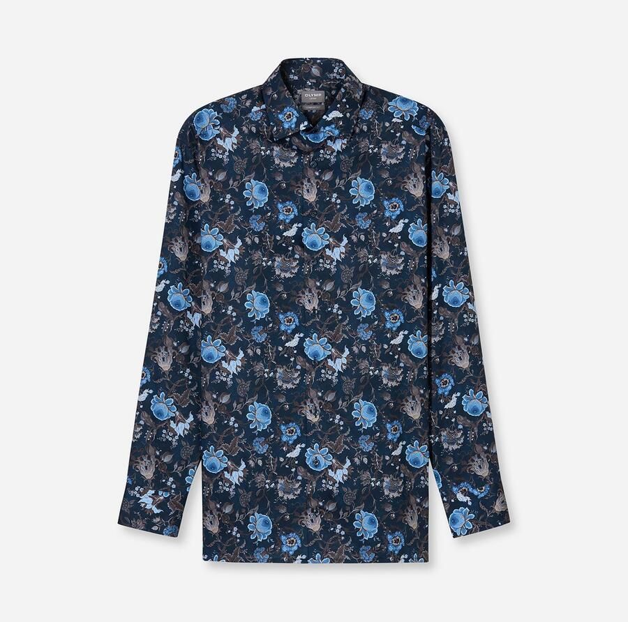 OLYMP Overhemd met lange mouwen LUXOR comfort fit zakelijk overhemd new-kentkraag met patroon - Foto 4