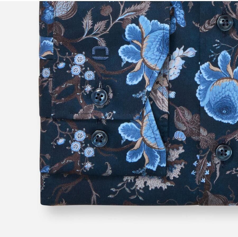 OLYMP Overhemd met lange mouwen LUXOR comfort fit zakelijk overhemd new-kentkraag met patroon