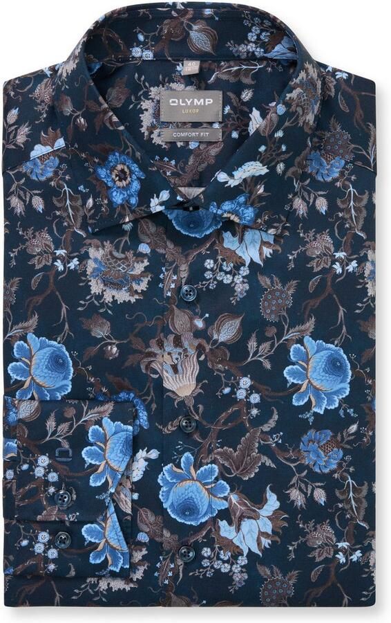OLYMP Overhemd met lange mouwen LUXOR comfort fit zakelijk overhemd new-kentkraag met patroon - Foto 3
