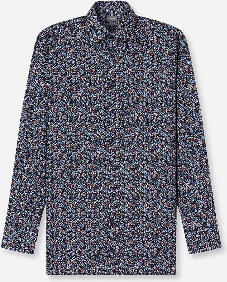 OLYMP Overhemd met lange mouwen LUXOR met patroon zakelijk overhemd comfort fit new-kentkraag - Foto 3