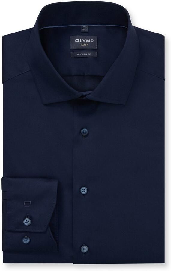 OLYMP Overhemd met lange mouwen Luxor modern fit effen global-kentkraag business overhemd modern fit - Foto 3