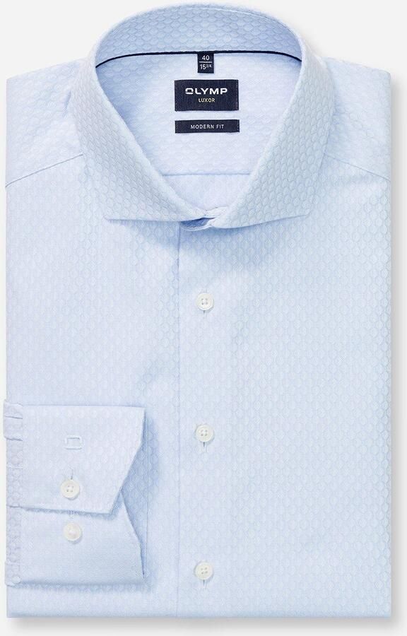 OLYMP Overhemd met lange mouwen Luxor modern fit fijne structuur zakelijk overhemd. royal-kentkraag modern fit - Foto 4