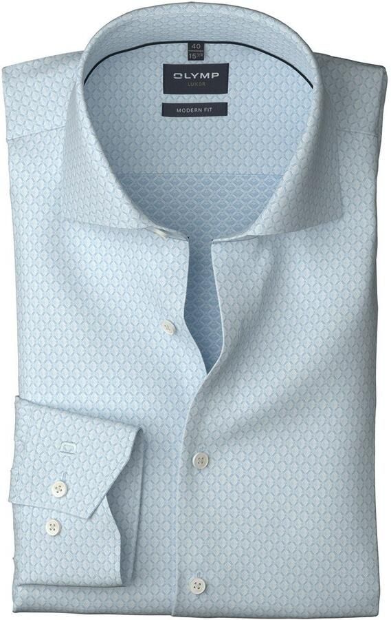 OLYMP Overhemd met lange mouwen Luxor modern fit fijne structuur zakelijk overhemd. royal-kentkraag modern fit - Foto 3