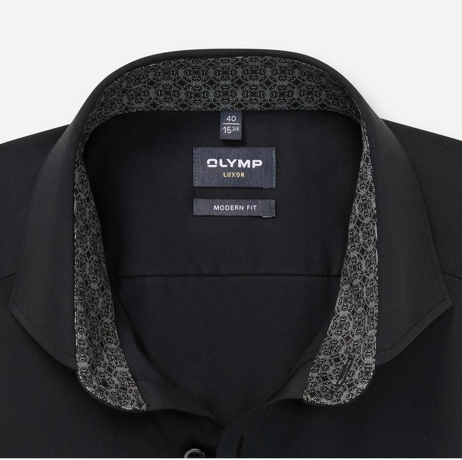 OLYMP Overhemd met lange mouwen Luxor modern fit Global-Kentkraag overhemd modern fit
