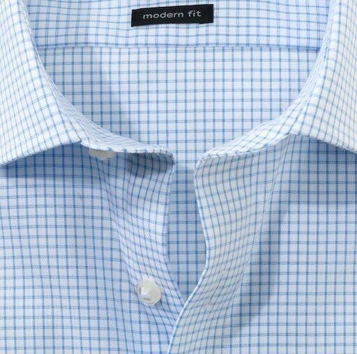 Olymp Modern fit zakelijk overhemd met rasterruit model 'Global'