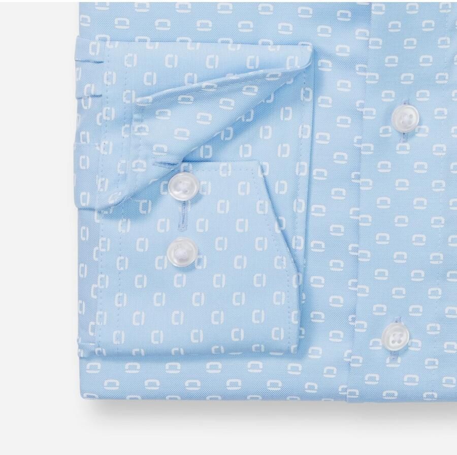 OLYMP Overhemd met lange mouwen Luxor modern fit met patroon zakelijk overhemd global-kentkraag modern fit