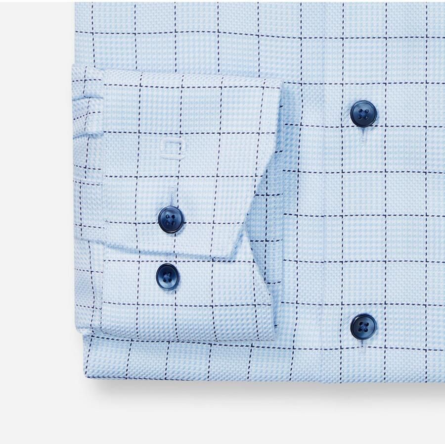 OLYMP Overhemd met lange mouwen Luxor modern fit modern fit businessoverhemd global-kentkraag geruit