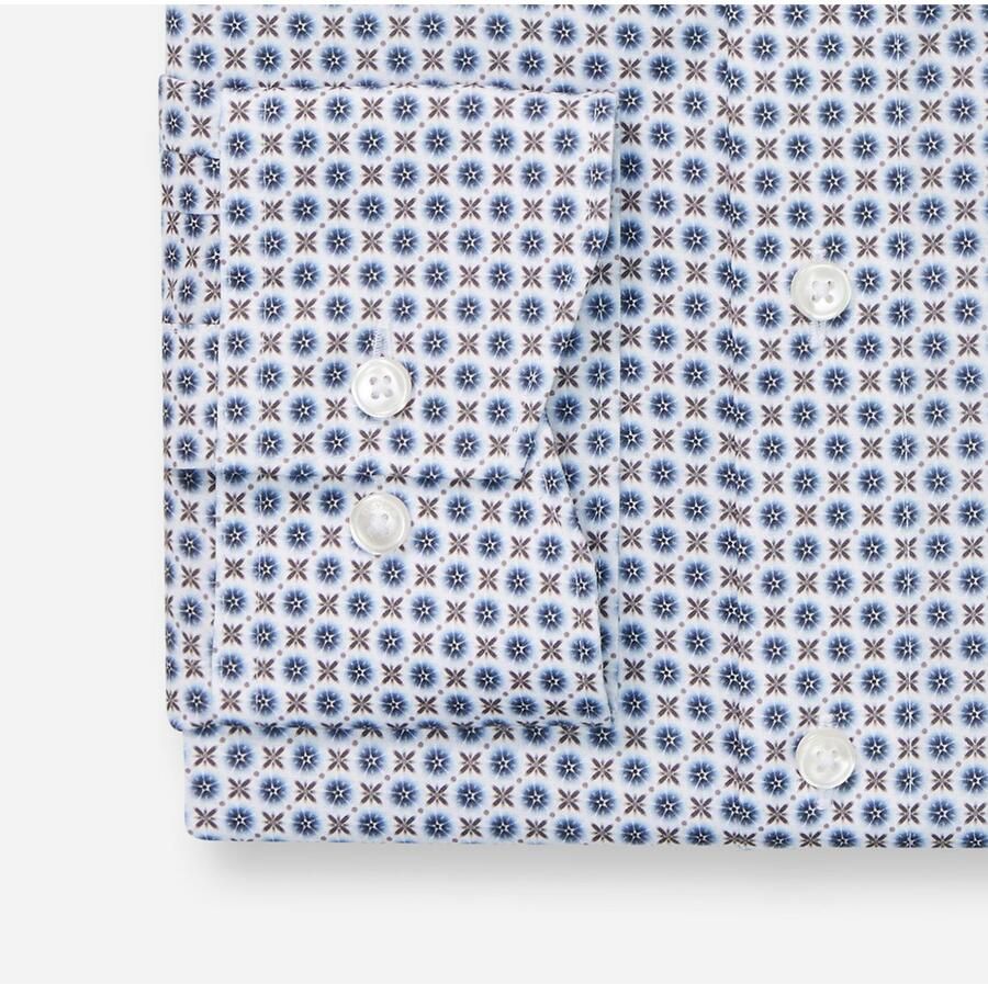 OLYMP Overhemd met lange mouwen Luxor modern fit modern fit businessoverhemd met patroon nieuwe kentkraag