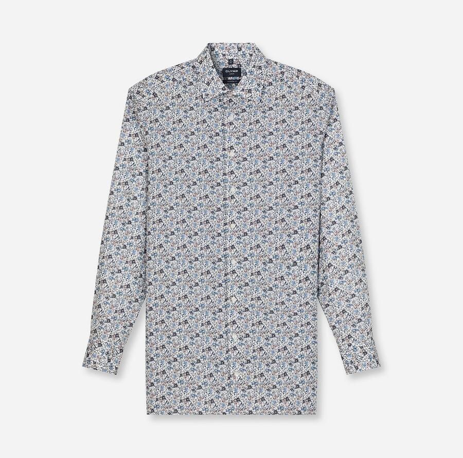 OLYMP Overhemd met lange mouwen Luxor modern fit Modern Fit businessoverhemd nieuwe Kentkraag met patroon - Foto 7