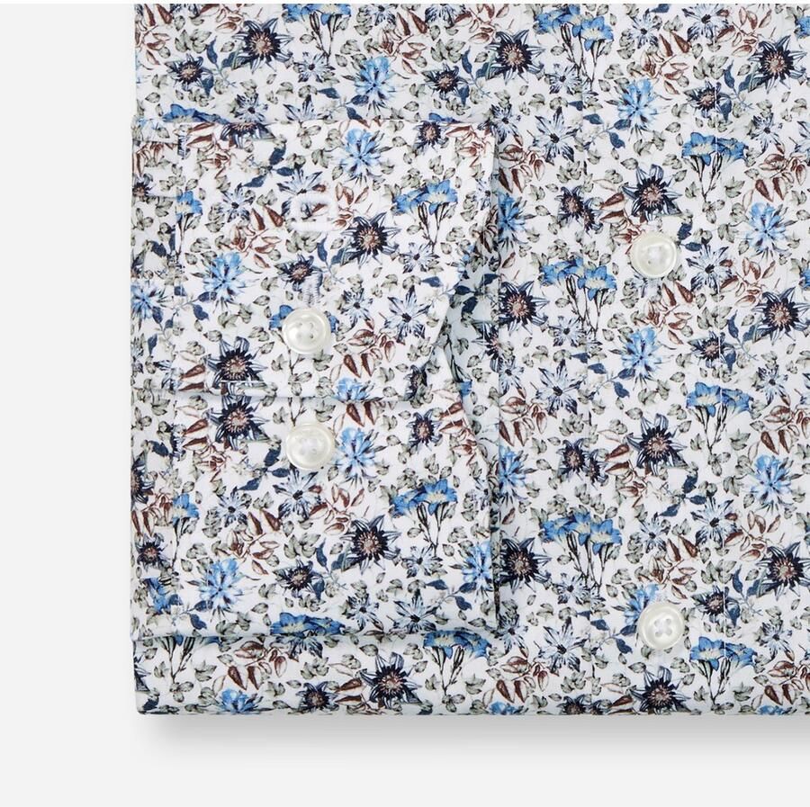 OLYMP Overhemd met lange mouwen Luxor modern fit Modern Fit businessoverhemd nieuwe Kentkraag met patroon