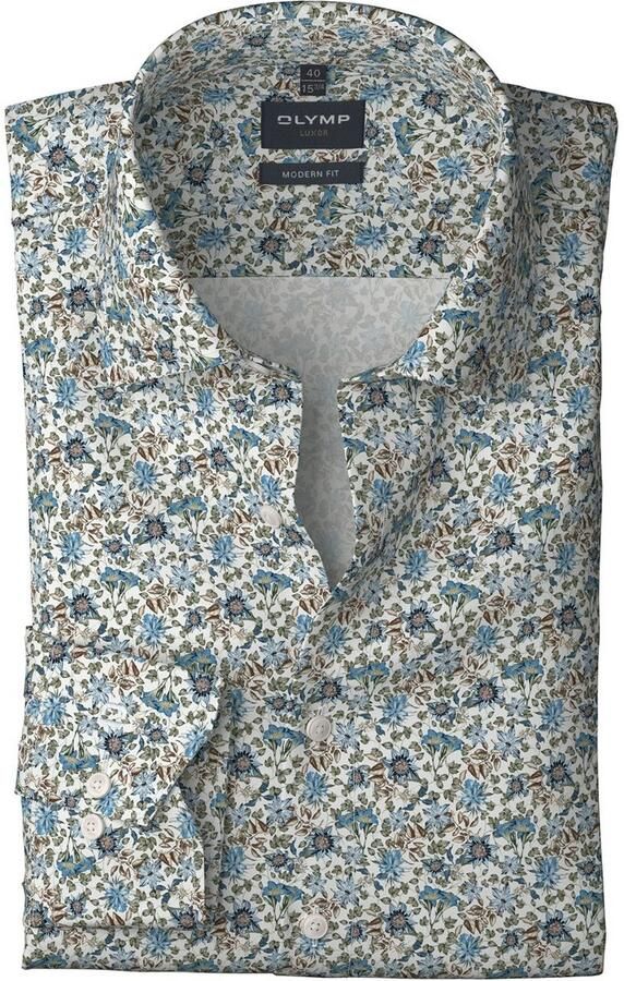 OLYMP Overhemd met lange mouwen Luxor modern fit Modern Fit businessoverhemd nieuwe Kentkraag met patroon - Foto 6