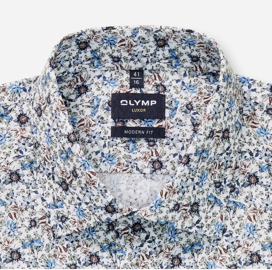OLYMP Overhemd met lange mouwen Luxor modern fit Modern Fit businessoverhemd nieuwe Kentkraag met patroon - Foto 3