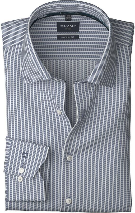 OLYMP Overhemd met lange mouwen Luxor modern fit modern fit gestreept businessoverhemd nieuwe kentkraag - Foto 6