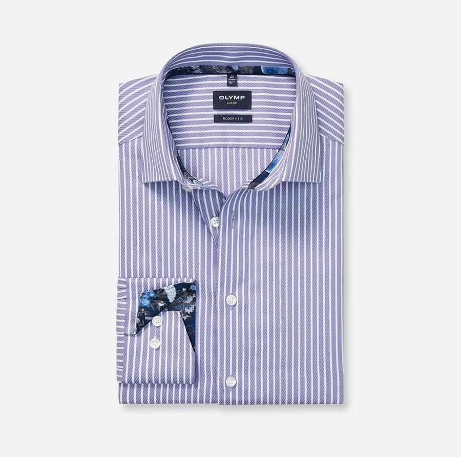 OLYMP Overhemd met lange mouwen Luxor modern fit modern fit gestreept businessoverhemd nieuwe kentkraag - Foto 3