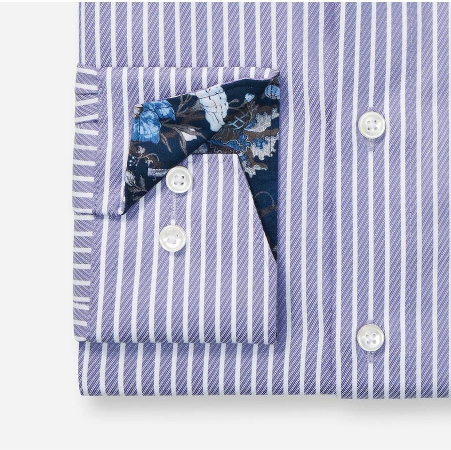 OLYMP Overhemd met lange mouwen Luxor modern fit modern fit gestreept businessoverhemd nieuwe kentkraag