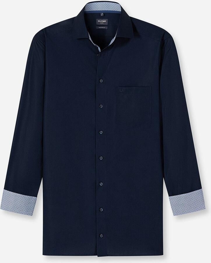 OLYMP Overhemd met lange mouwen Luxor modern fit modern fit global-kentkraag overhemd - Foto 3