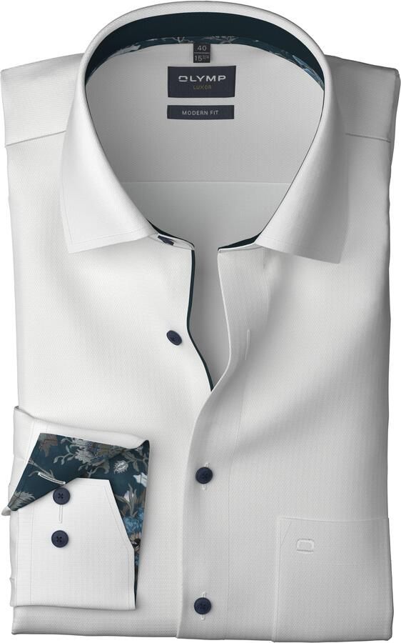 OLYMP Overhemd met lange mouwen Luxor modern fit modern fit nieuwe kentkraag business overhemd extra lange mouw - Foto 4
