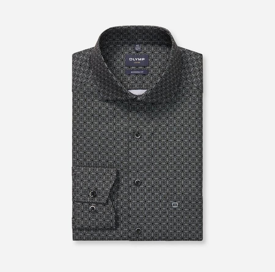 OLYMP Overhemd met lange mouwen Luxor modern fit Royal-Kentkraag business overhemd modern fit gemusterd - Foto 3