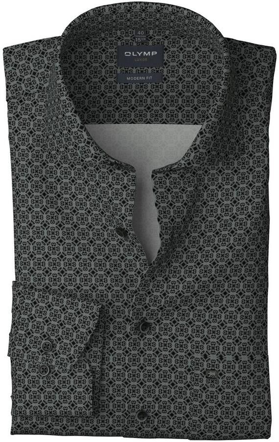 OLYMP Overhemd met lange mouwen Luxor modern fit Royal-Kentkraag business overhemd modern fit gemusterd - Foto 4