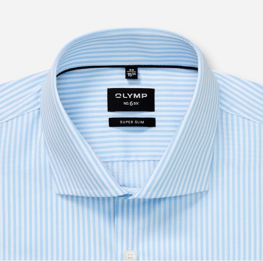 OLYMP Overhemd met lange mouwen No 6 six gestreept zakelijk overhemd super slim fit royal kentkraag - Foto 7