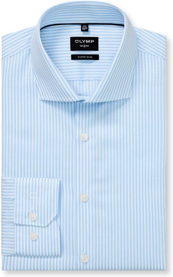 OLYMP Overhemd met lange mouwen No 6 six gestreept zakelijk overhemd super slim fit royal kentkraag - Foto 6