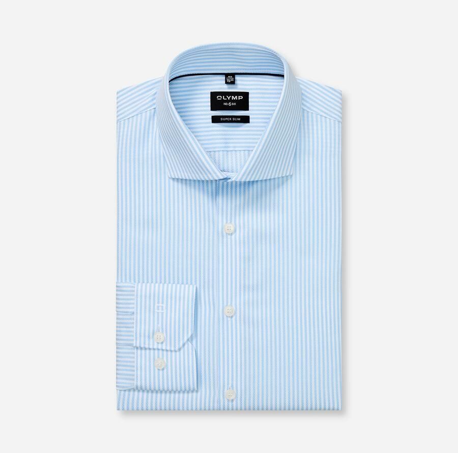 OLYMP Overhemd met lange mouwen No 6 six gestreept zakelijk overhemd super slim fit royal kentkraag - Foto 3