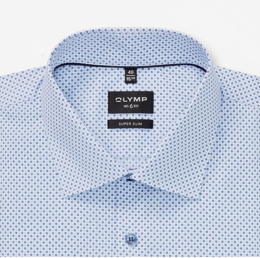 OLYMP Overhemd met lange mouwen No 6 six super slim new york kentkraag gemustered zakelijk overhemd - Foto 2