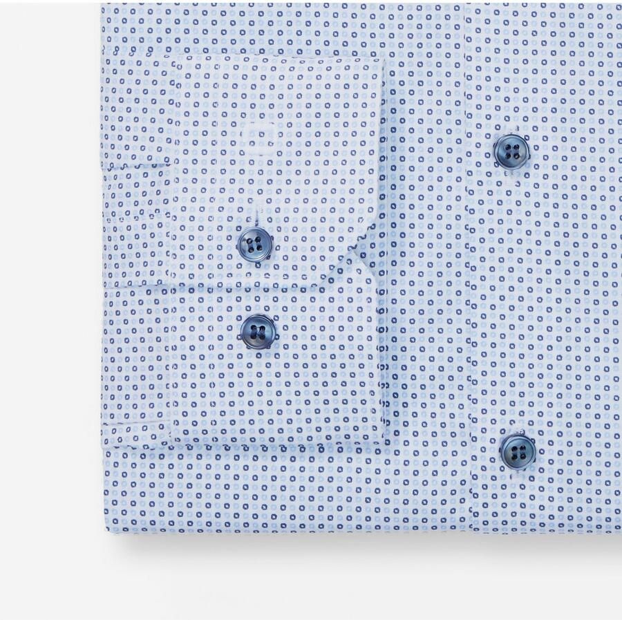 OLYMP Overhemd met lange mouwen No 6 six super slim new york kentkraag gemustered zakelijk overhemd