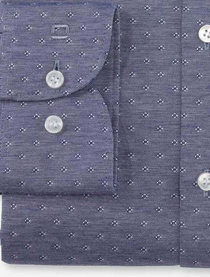OLYMP Overhemd met lange mouwen No. Six 24 Seven super slim jersey overhemd