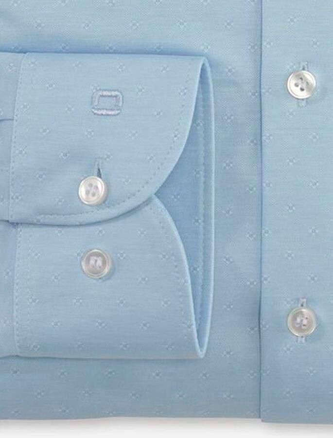 OLYMP Overhemd met lange mouwen No. Six 24 Seven super slim jersey overhemd