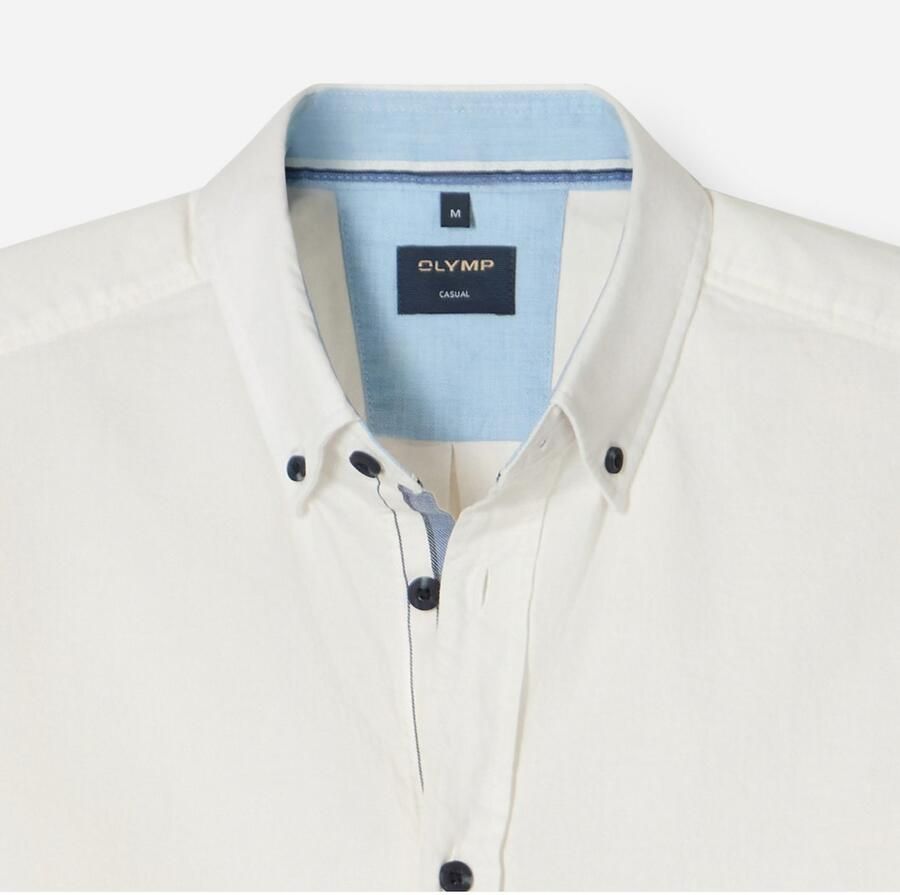 OLYMP Overhemd met lange mouwen Regular Fit zakelijk overhemd button-down kraag fijncord