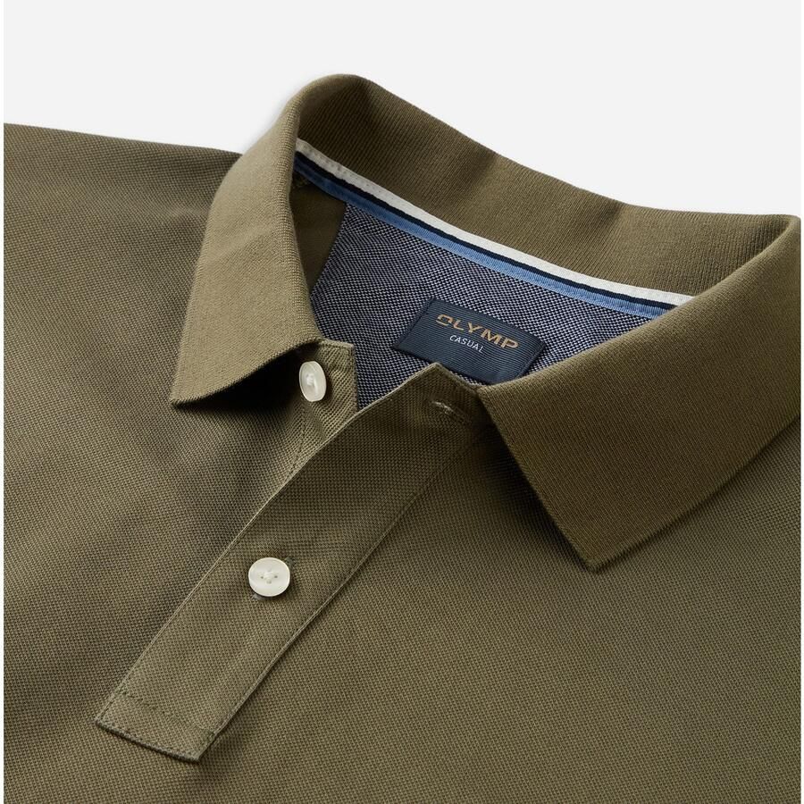Olymp T-shirt Poloshirt Piqué Olijfgroen