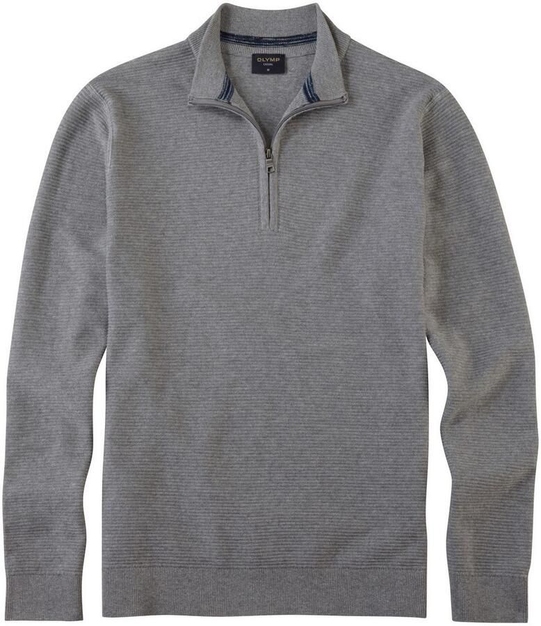 OLYMP Level Five Slim fit gebreide pullover met opstaande kraag