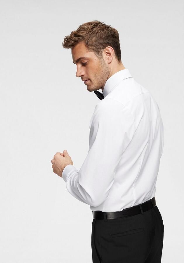 OLYMP Smokingoverhemd Level Five body fit Omslagmanchetten verborgen knoopsluiting - Foto 5