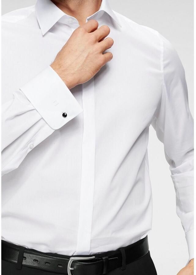 OLYMP Smokingoverhemd Level Five body fit Omslagmanchetten verborgen knoopsluiting - Foto 2