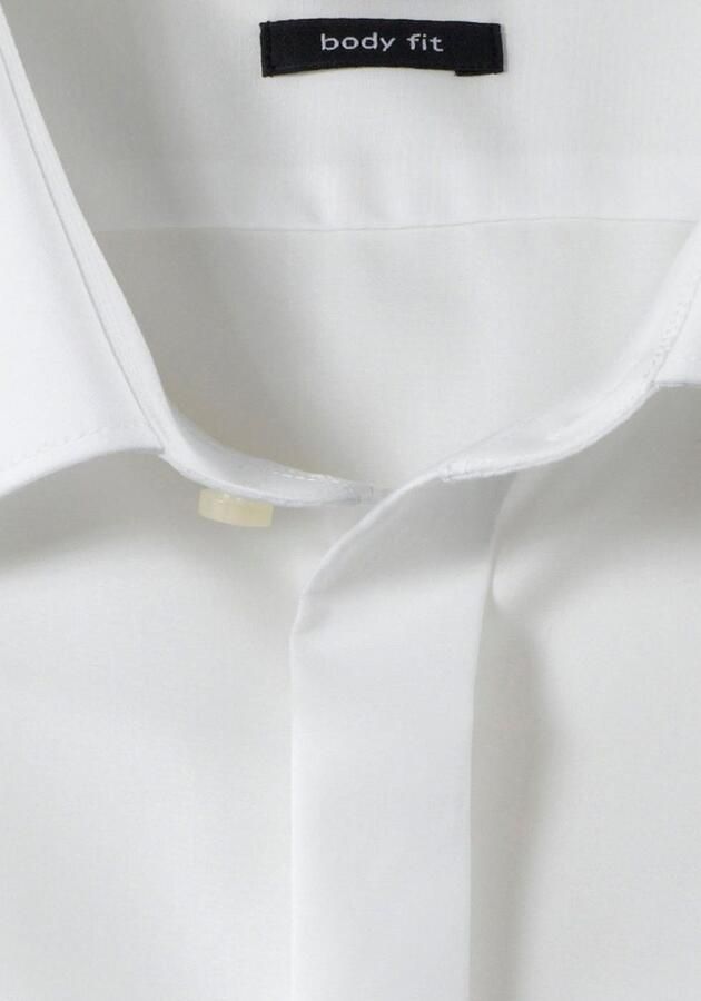 OLYMP Smokingoverhemd Level Five body fit Omslagmanchetten verborgen knoopsluiting - Foto 4