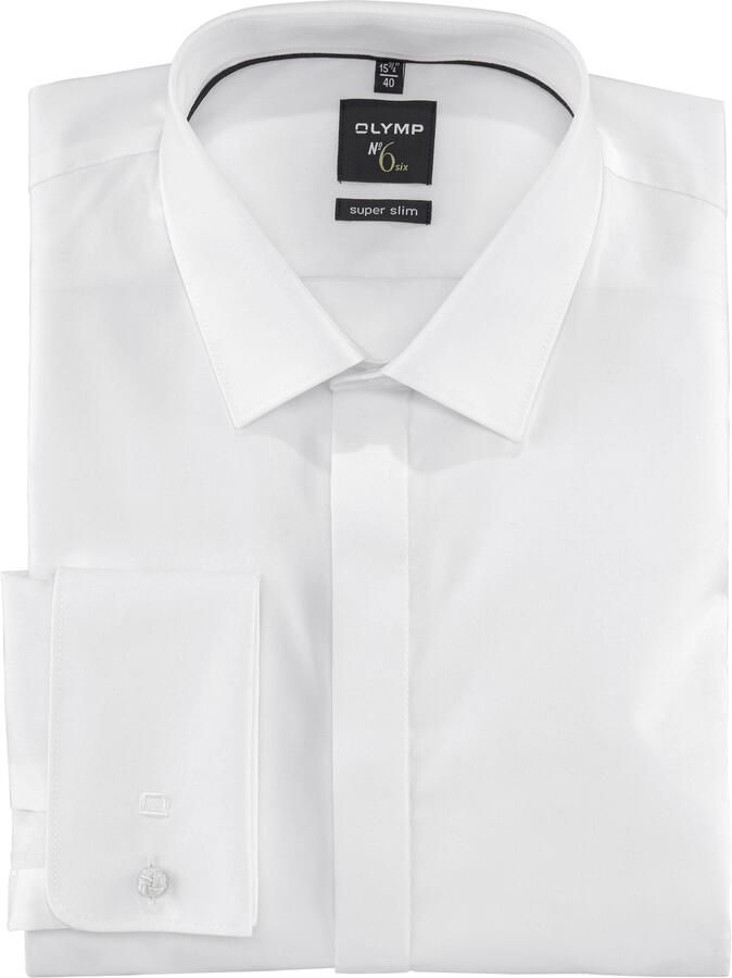 OLYMP Smokingoverhemd No. Six super slim Omslagmanchetten verborgen knoopsluiting - Foto 7