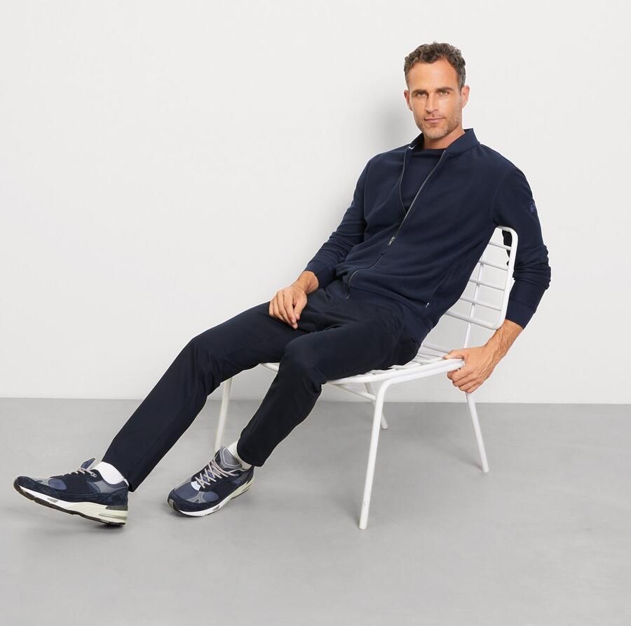 OLYMP Sweatvest regular fit basic opstaande kraag - Foto 3