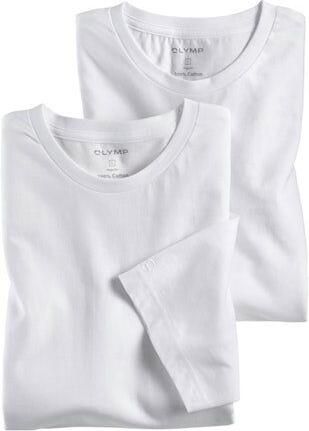 OLYMP Level Five T-shirt met geribde ronde hals in een set van 2 stuks - Foto 8